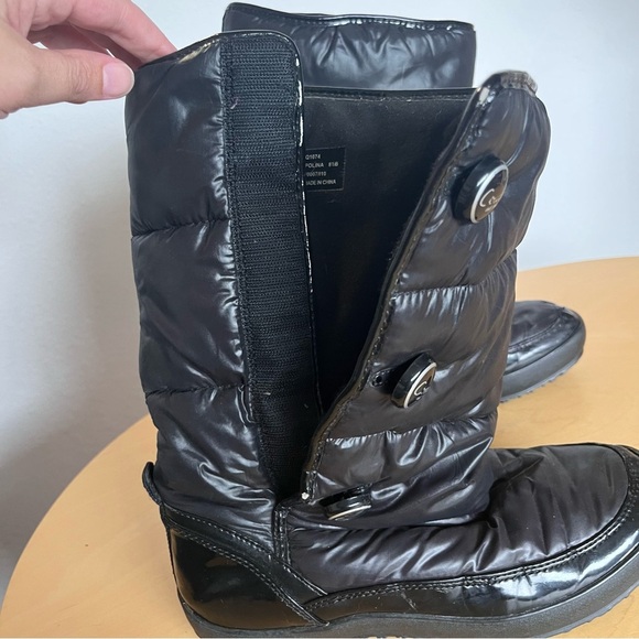 Coach Polina Black Puffer Boots Snow Rain Size 8.5 - Picture 2 of 12